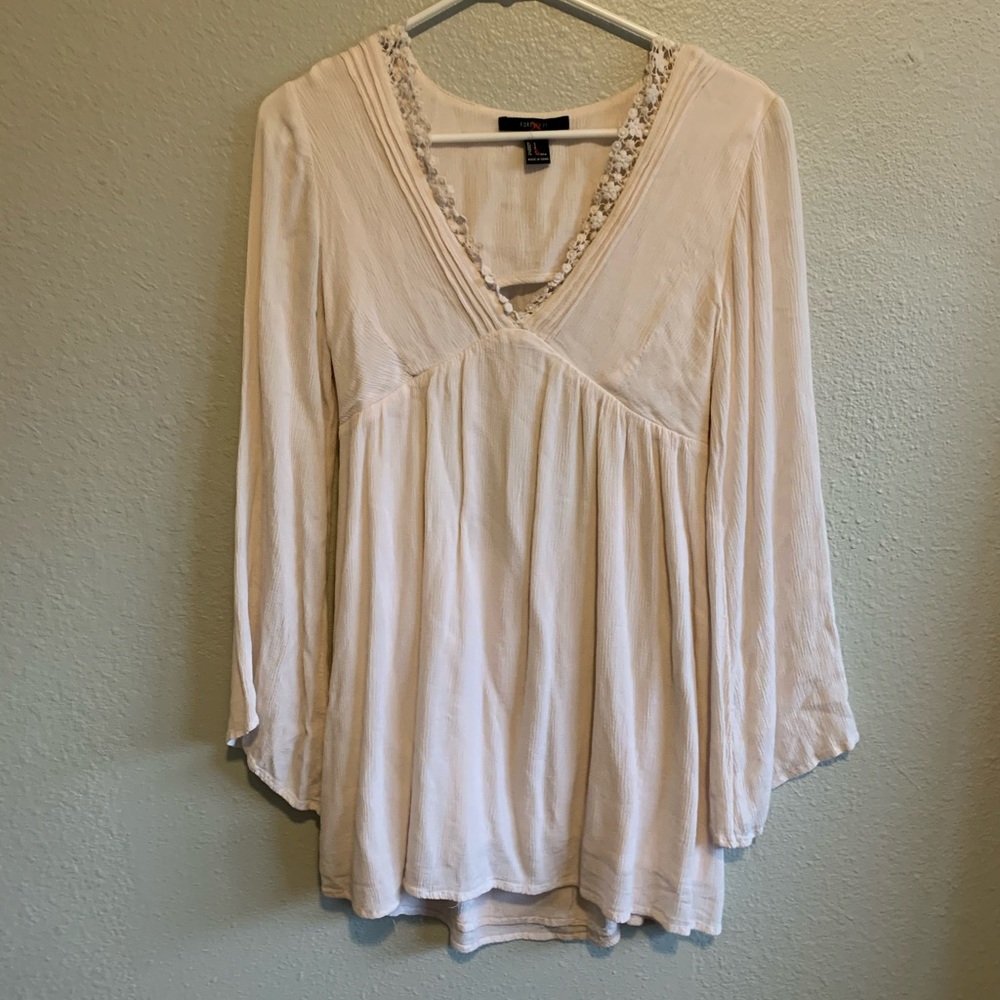 White Bellsleeve Boho dress